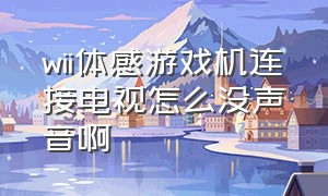 wii体感游戏机连接电视怎么没声音啊