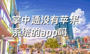 掌中通没有苹果系统的app吗