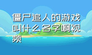 僵尸追人的游戏叫什么名字啊视频