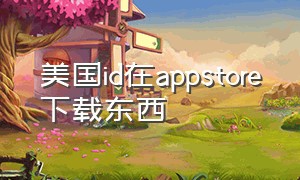 美国id在appstore下载东西（美国id在appstore可以下载什么）