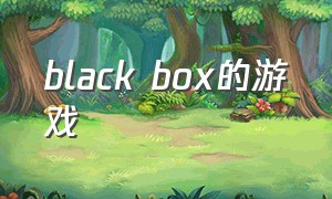 black box的游戏（blackbox手机游戏全攻略）