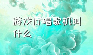 游戏厅唱歌机叫什么（游戏厅里的唱歌单间叫什么）