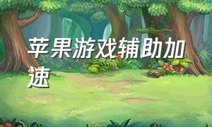 苹果游戏辅助加速