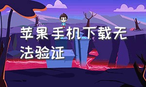 苹果手机下载无法验证（苹果手机下载无法验证完整性怎么办）