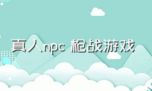 真人npc 枪战游戏