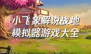 小飞象解说战地模拟器游戏大全