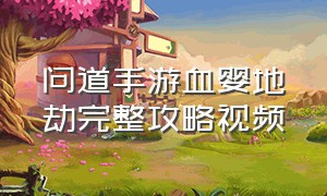 问道手游血婴地劫完整攻略视频