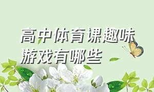 高中体育课趣味游戏有哪些