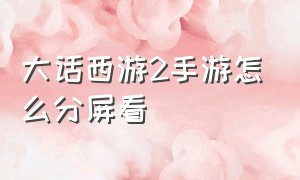 大话西游2手游怎么分屏看（大话西游手游怎么打开竖屏模式）