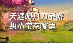 天涯明月刀手游胡小宝在哪里