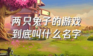 两只兔子的游戏到底叫什么名字