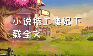 小说特工傻妃下载全文