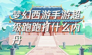 梦幻西游手游超级跑跑打什么内丹（梦幻西游手游新版内丹攻略）