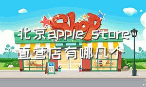 北京apple store直营店有哪几个