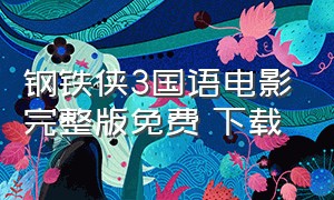 钢铁侠3国语电影完整版免费 下载