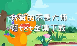 我真的不是大师啊txt全集下载