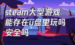 steam大型游戏能存在u盘里玩吗安全吗