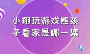 小翔玩游戏熊孩子看家是哪一集