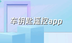 车钥匙遥控app