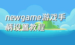 newgame游戏手柄设置教程