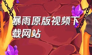 暴雨原版视频下载网站