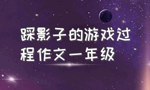 踩影子的游戏过程作文一年级