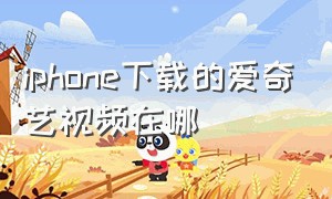 iphone下载的爱奇艺视频在哪