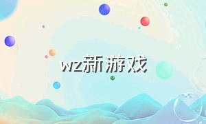 wz新游戏