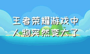 王者荣耀游戏中人物突然变大了