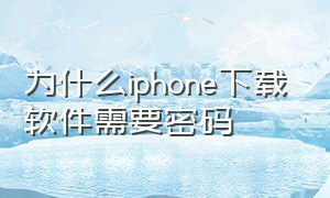 为什么iphone下载软件需要密码