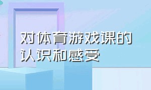 对体育游戏课的认识和感受（体育游戏在体育课各个部分的作用）