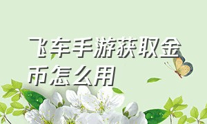 飞车手游获取金币怎么用