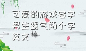 可爱的游戏名字男生霸气两个字英文