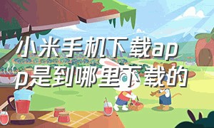 小米手机下载app是到哪里下载的