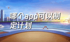 哪个app可以制定计划（可以制定计划并完成的app）