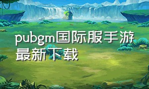 pubgm国际服手游最新下载