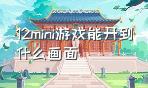 12mini游戏能开到什么画面