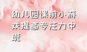 幼儿园课前小游戏提高专注力中班（幼儿园室内游戏中班专注力游戏）