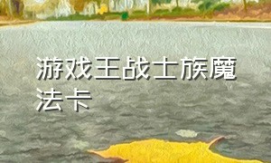 游戏王战士族魔法卡