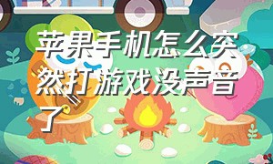 苹果手机怎么突然打游戏没声音了（为啥我的苹果手机打游戏没声音）