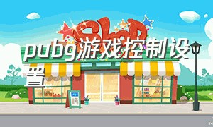 pubg游戏控制设置（pubg游戏控制面板怎么设置）