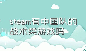 steam有中国队的战术类游戏吗