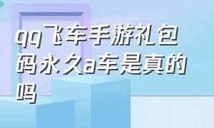 qq飞车手游礼包码永久a车是真的吗