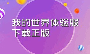 我的世界体验服下载正版