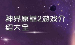 神界原罪2游戏介绍大全