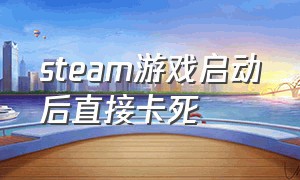 steam游戏启动后直接卡死