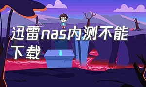 迅雷nas内测不能下载