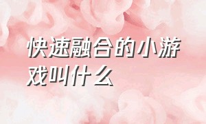 快速融合的小游戏叫什么