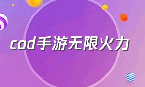 cod手游无限火力