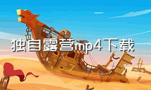 独自露营mp4下载（独自露营电影迅雷下载）